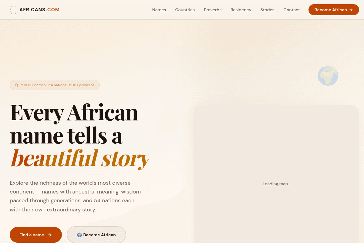 Africans.com screenshot